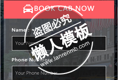Cab Booking Form出租车预约html5手机app网站表单样式模板下载
