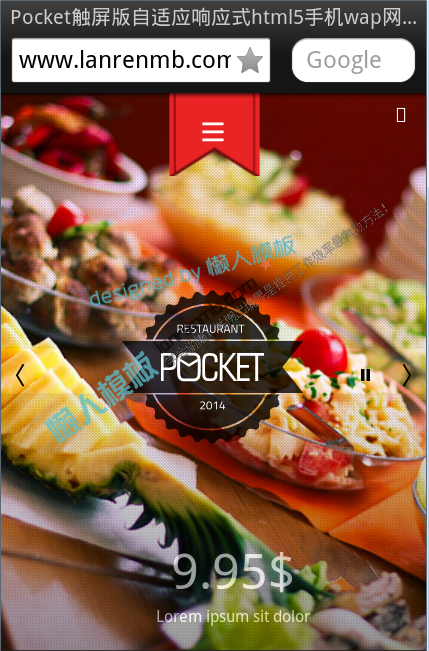 Pocket触屏版自适应响应式html5手机wap网站模板下载