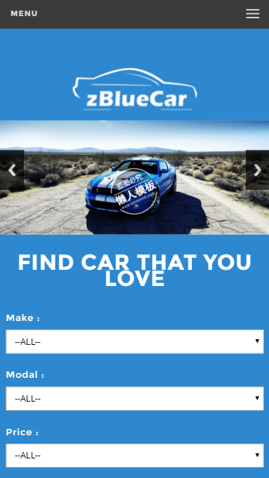 各色风格豪车选择触屏版自适应手机wap网站模板源码下载