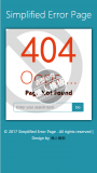 Simplified 404错误页面自适应html5手机wap网站模板源码下载
