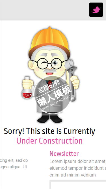 修理工老爷爷自适应html5网站正在建设中倒计时页面模板源码下载