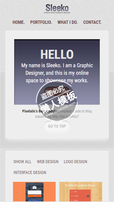 Sleeko Corporate html5手机wap个人简历工作室网站模板源码下载
