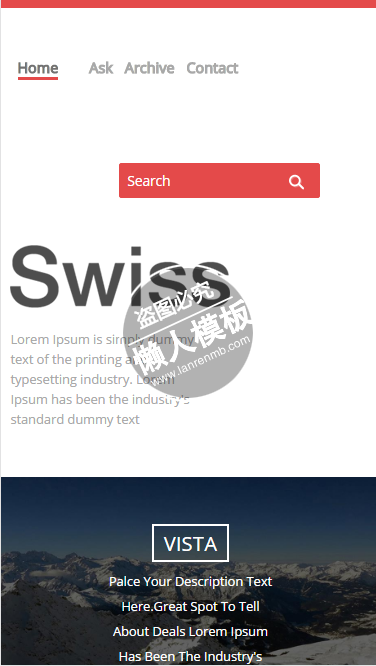 The Swiss Website自适应html5手机个人博客网站模板源码下载