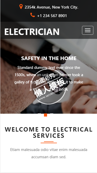 Electrician电网安装修理html5手机wap工业企业制品网站模板下载