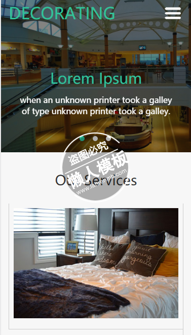 Decorating豪华家装html5手机wap家居设计家具网站模板免费下载