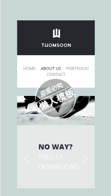 Thomsoon简单黑白色调触屏版html5手机UI套件网站模板源码下载