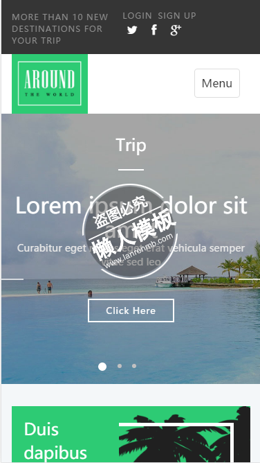 Around全球旅行社预订html5手机wap旅行社旅游网站模板免费下载