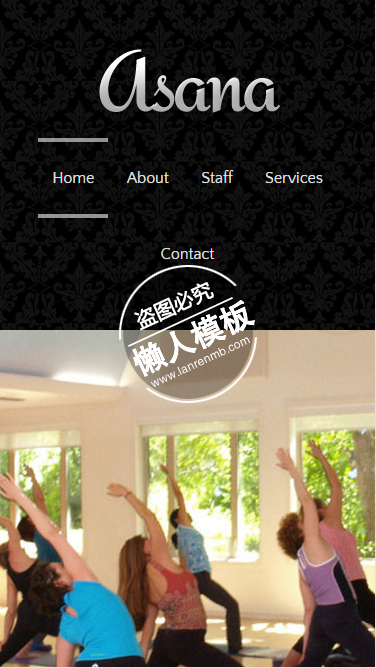 Asana健美锻炼html5手机wap美容美发女性网站模板免费下载