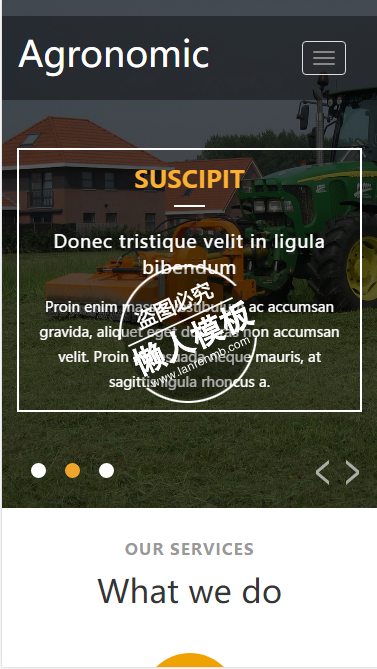 Agronomic文字切换html5手机wap生态农业企业网站模板免费下载