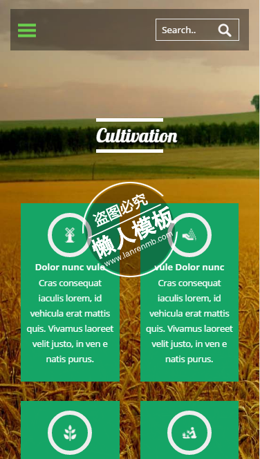 Cultivation动态嵌入html5手机wap生态农业企业网站模板免费下载