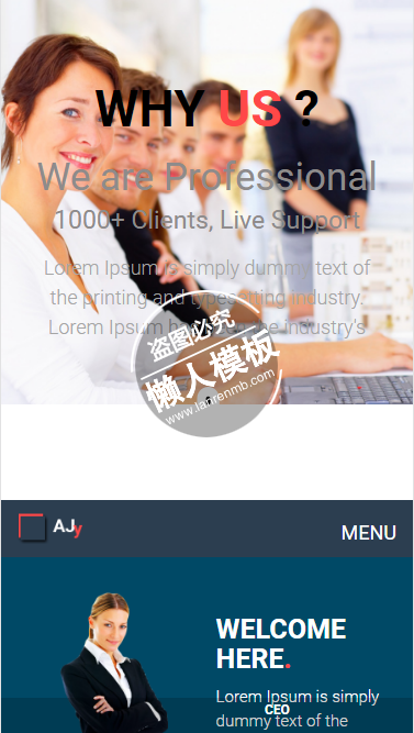 Ajy专业设计团队html5手机wap企业网站模板免费下载