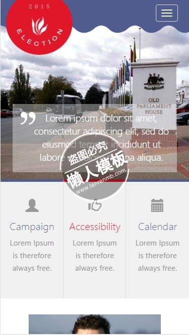 Election社会选举html5手机wap社交网站模板免费下载