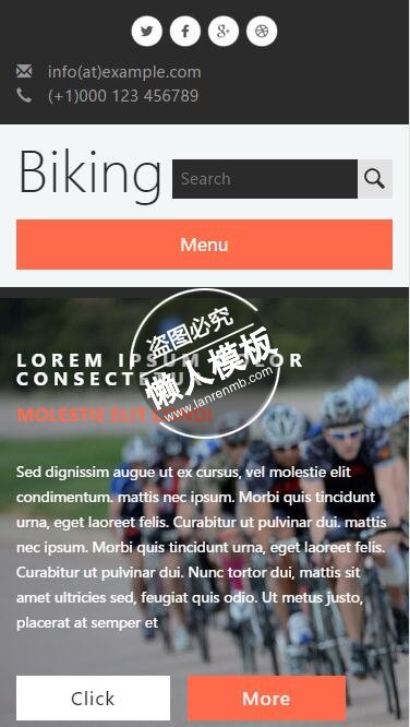 欧洲自行车骑行比赛html5手机wap体育网站模板免费下载