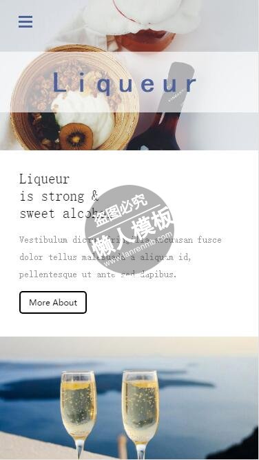 Liqueur美酒展示触屏版html5手机wap餐饮酒店网站模板下载