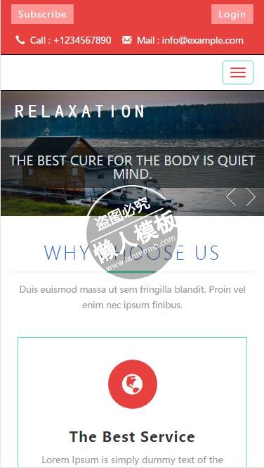 Relaxation轻松个人旅程html5旅行社旅游手机网站模板免费下载
