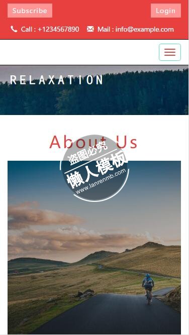 Relaxation轻松个人旅程html5旅行社旅游手机网