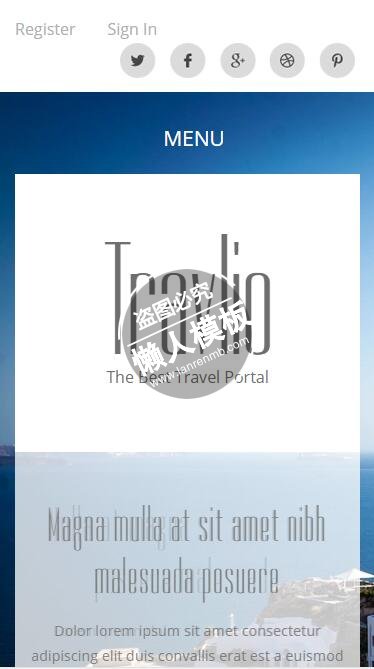 Travlio最好的旅游入口html5旅行社旅游手机wap网站模板免费下载