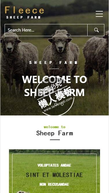Fleece羊毛生产场所html5手机wap生态农业企业网站模板免费下载