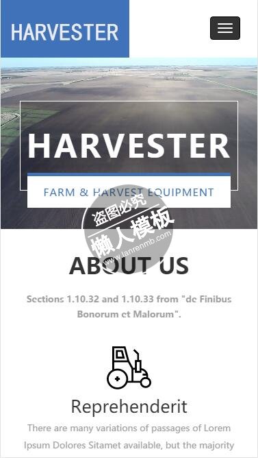 机车正在耕作田地动态图html5手机生态农业企业网站模板免费下载
