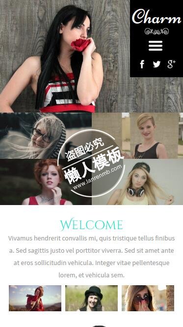 Charm 女人时尚装扮系列html5手机wap时尚女性网站模板免费下载