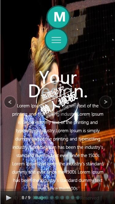 Modernistic首页背景大图html5手机wap时尚女性网站模板免费下载