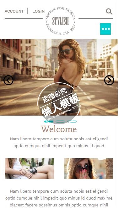 Stylish女性拍摄靓照html5时尚女性手机wap网站模板免费下载