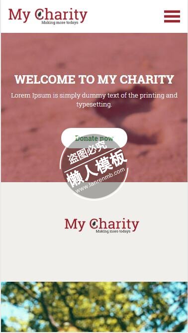My Charity我的慈善事业html5公益社交手机网站模板免费下载
