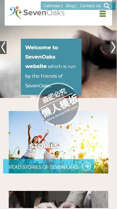 SevenOaks捐助贫困人群html5公益社交手机网站模板免费下载