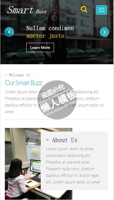 SmartBuzz商业合作官方站html5公司企业手机wap网站模板免费下载