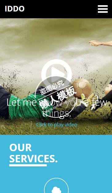 IDDO带视频类组足球运动html5手机wap体育网站模板免费下载