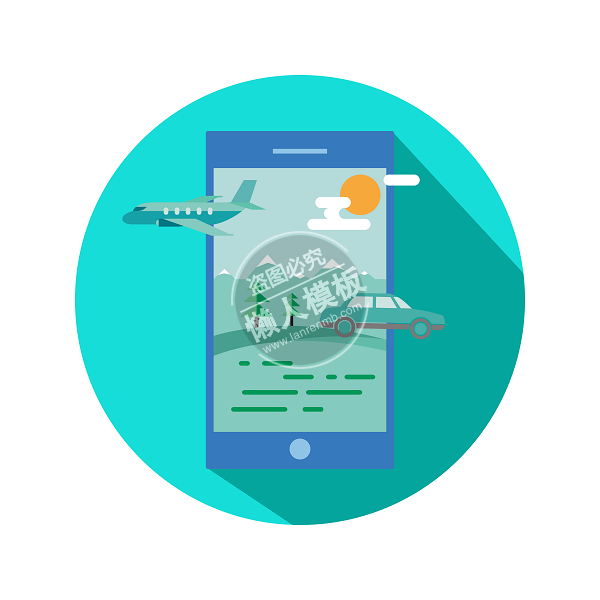 飞机汽车旅游类app图标ui界面设计移动端手机网页AI素材下载