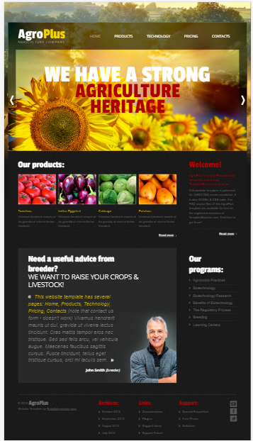 agroplus农业产品网站模板免费下载