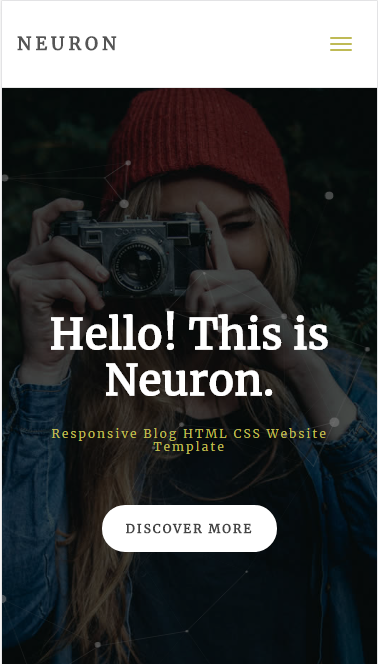 NEURON摄影自适应响应式网站模板源码免费下载