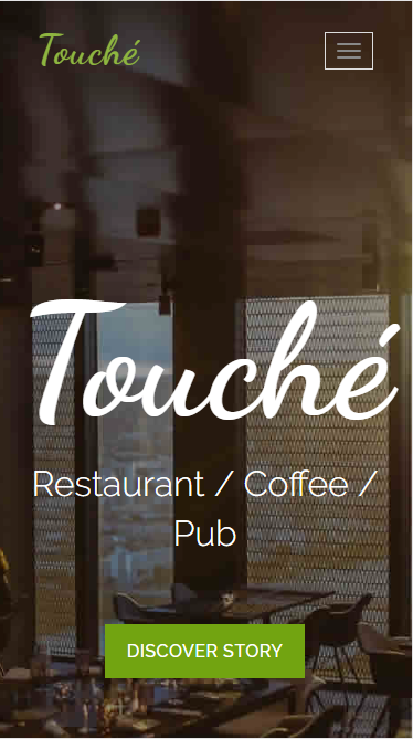 touche餐厅餐饮类自适应响应式网站模板素材免费下载