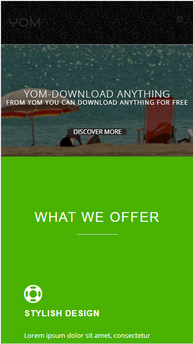 yom旅游类自适应响应式网站模板素材免费下载