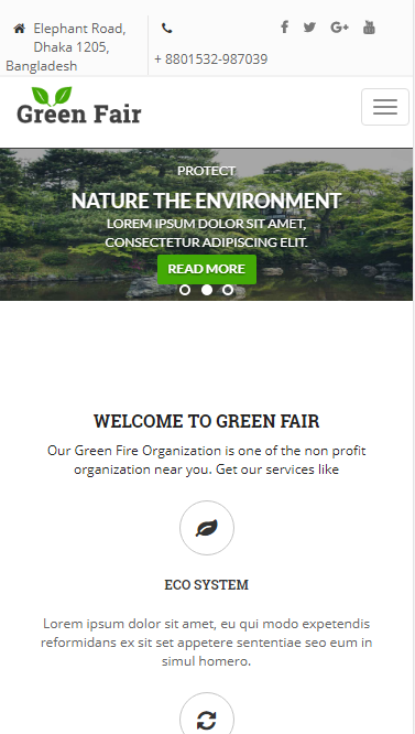greenfair绿色森林自适应响应式网站模板素材免费下载