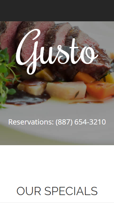 gusto西餐餐饮类自适应响应式网站模板素材免费下载