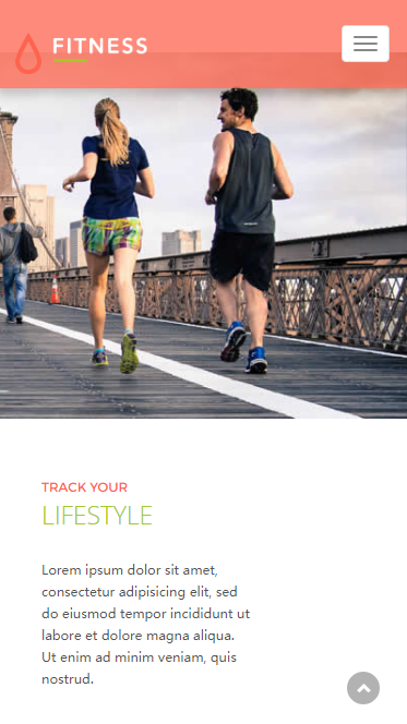 健康生活体育健身类自适应响应式网站模板素材免费下载
