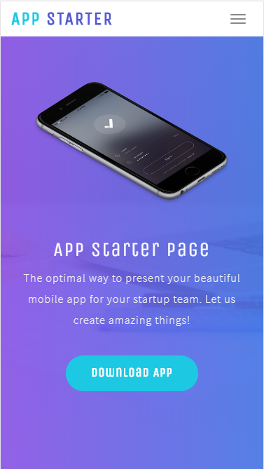 app-starter蓝紫色技术门户类自适应响应式网站模板素材免费下载