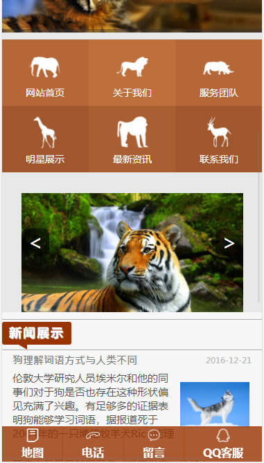 HIPOcrmpo野生动物园星球自适应响应式网站模板免费下载