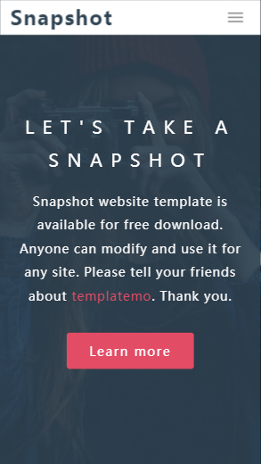 snapshot快拍html5 Bootstrap自适应响应式企业网站模板免费下载