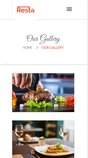 Resta餐厅美食产品列表html5自适应响应式企业网站模板免费下载