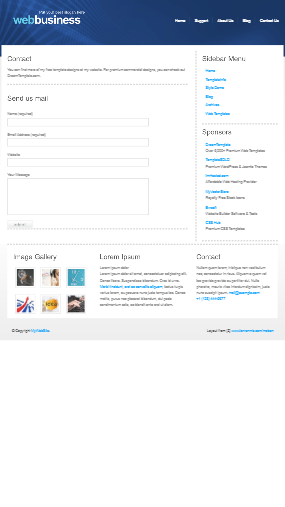 简约商务联系方式内容页html5自适应响应式企业网站模板免费下载