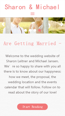 婚礼的幸福首页html5自适应响应式企业网站模板免费下载