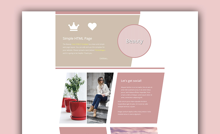 美女 – 一页免费bootstrap5创意女性时尚单页模板自适应HTML5网站模板免费下载