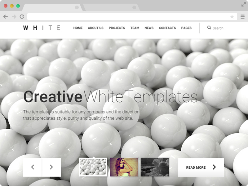 白色专业版 – 一个免费的创意多用途企业商业网站模板自适应HTML5网站模板免费下载