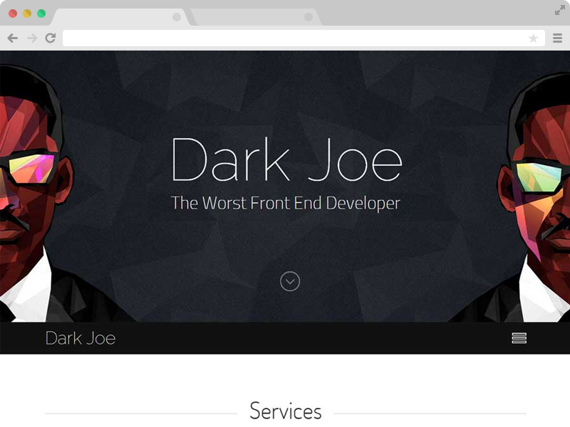 黑暗乔 – 使用Bootstrap5响应式单页个人主页经验分享网站模板自适应HTML5网站模板免费下载
