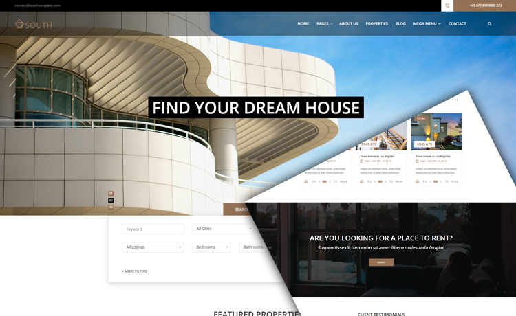 精心制作设计免费Bootstrap 4房屋置业中介销售房地产建筑建材工程网站模板自适应HTML5网站模板免费下载
