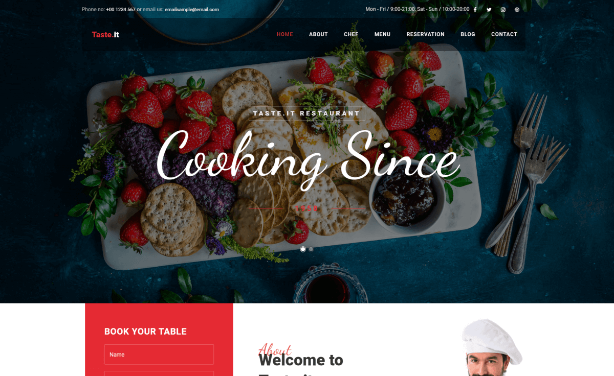 与众不同的吸引眼球的外观免费响应 Bootstrap 4餐厅食品业务网站模板自适应HTML5网站模板免费下载