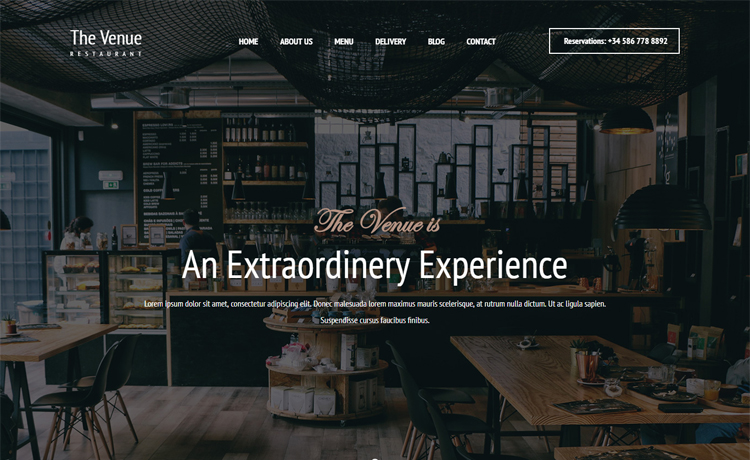 惊人的视差效果免费 Bootstrap 4 咖啡馆酒吧餐厅美食食品网站模板自适应HTML5网站模板免费下载